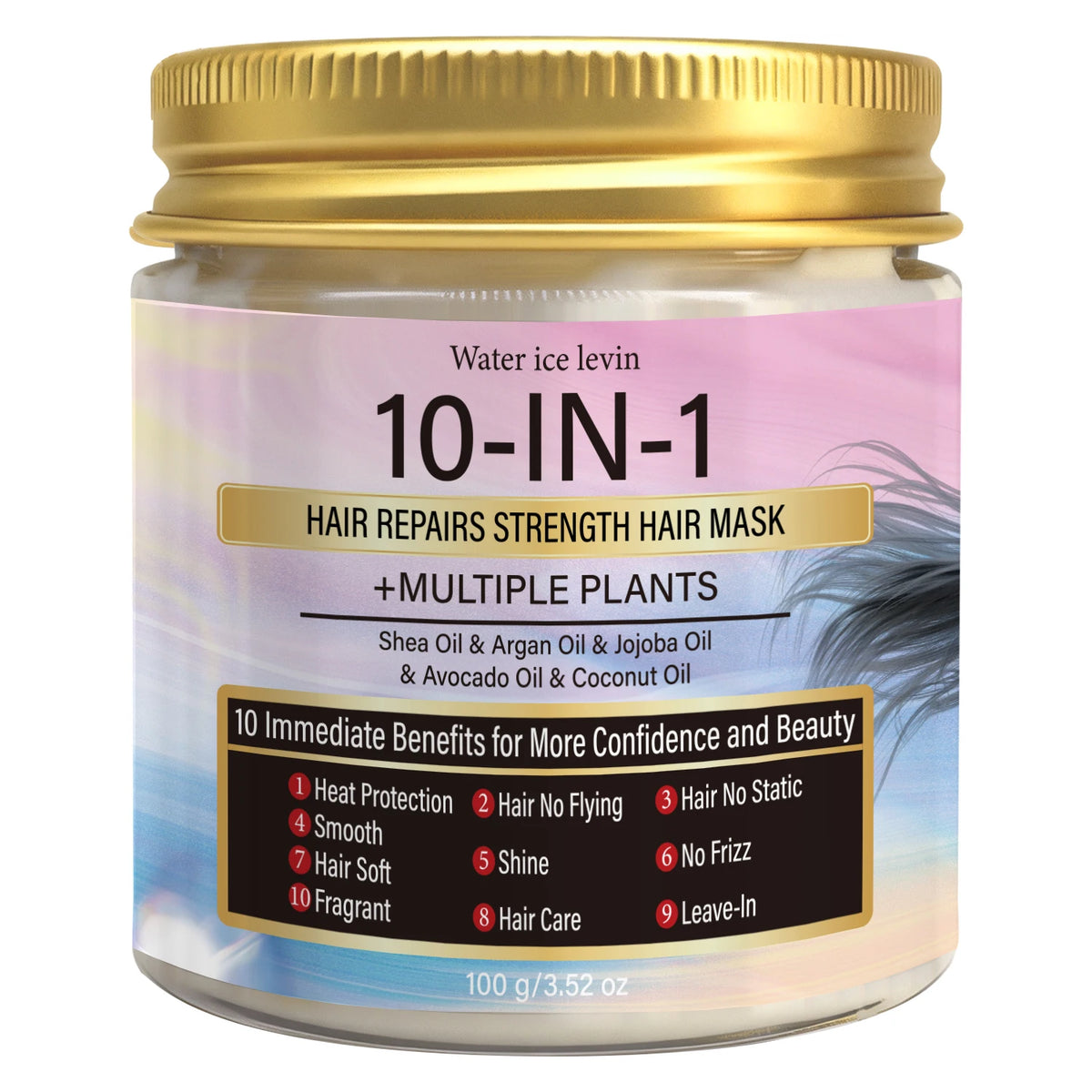 Ten Benefits All-In-One Nourishing Hair Mask Botanical Oils Silky Non-Greasy Eliminate Static Flyaways Boost Gloss Soft Hair100g