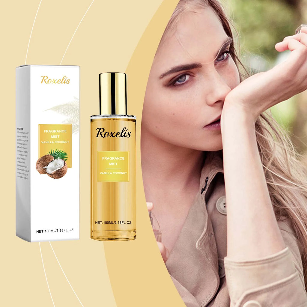 Vanilla Coconut Fragrance Spray, Long-Lasting Fresh Body Spray, Floral and Fruity Refreshing Body Fragrance