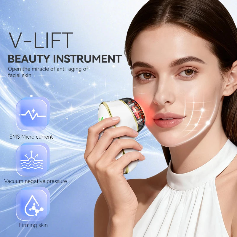 7 In 1 EMS Face Body Sculpting Massager With 3-Level Suction Strength Adjustment Function Used For Face Skin Tightening