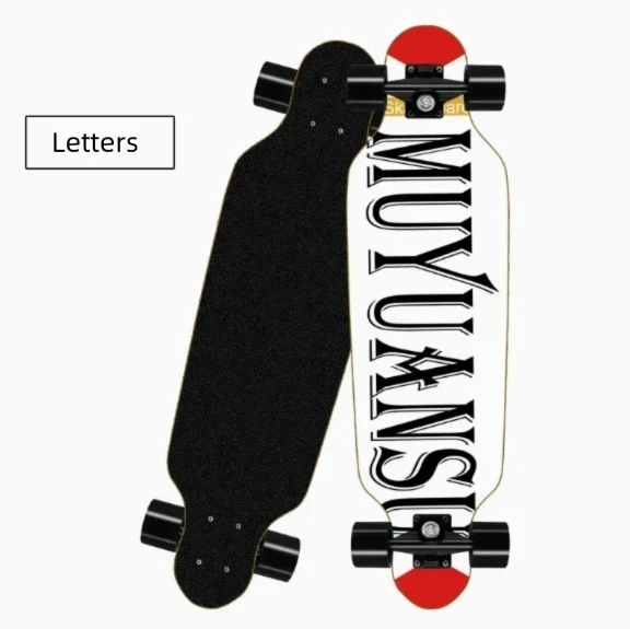 Korean Style Mini Dancing Four-Wheel Short Skateboard, Street Cruising Portable Commuter Skate Board for Adults Teenagers Boys