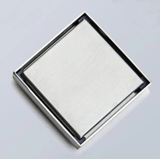 stainless steel Brushed Gold Floor drain 10*10cm Shower Square Deodorization Type Bathroom Water Flow Tile Insert Drain