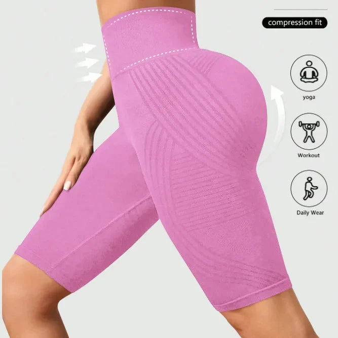 Anti-Cellulite 3D Compression Biker Shorts High Waisted Butt Lifting Tummy Control Training Cellulite Slimming Workout Shorts