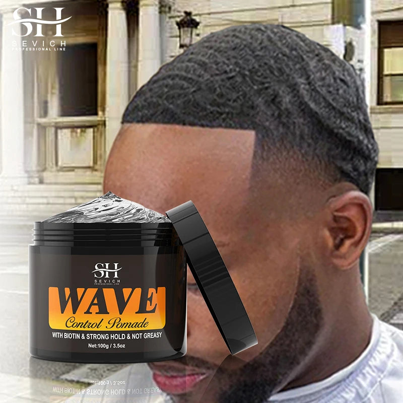 Anti-Hair Loss Pomade Hair Styling Nourishing Wax For Curly Black Man Strong Hold 360 Waves Layered Style Edge Control Hair Gel