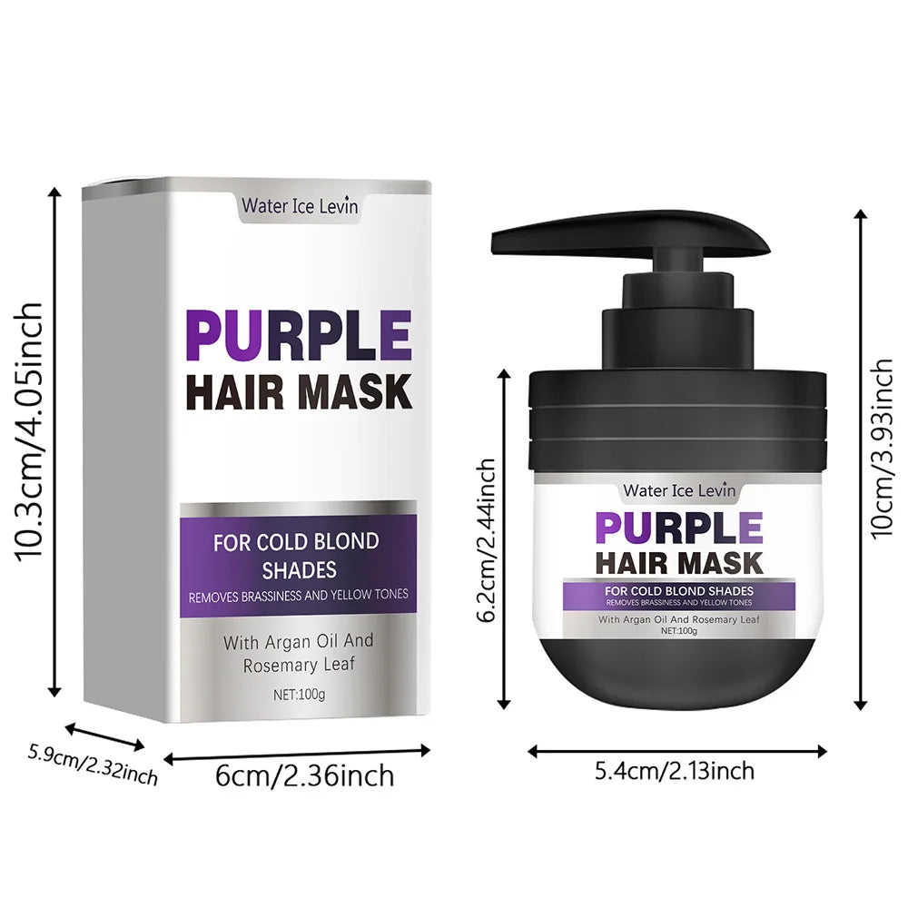Purple Keratin Hair Mask Repairing For Hair Damaged Maltreated Moisturizing Nourishing Repairing Hair Mask Hair Care Conditioner