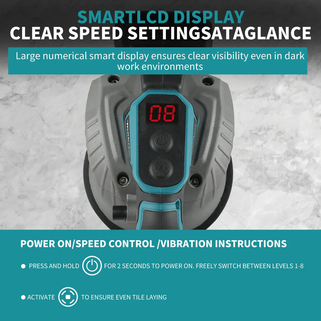 Makita Tile Leveler:8 Gears,10000rpm Vibration Frequency,7500mAh,Fit for Various Materials,With Digital Display&Easy to Use