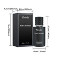Roxelis 50ml Men Charming Fragrance Gentle Formula Long Lasting Fresh Mint Scent  Elegant Gentleman Fragrance Perfect for Dating