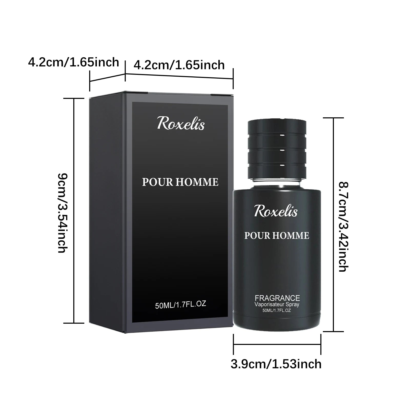 Roxelis 50ml Men Charming Fragrance Gentle Formula Long Lasting Fresh Mint Scent  Elegant Gentleman Fragrance Perfect for Dating