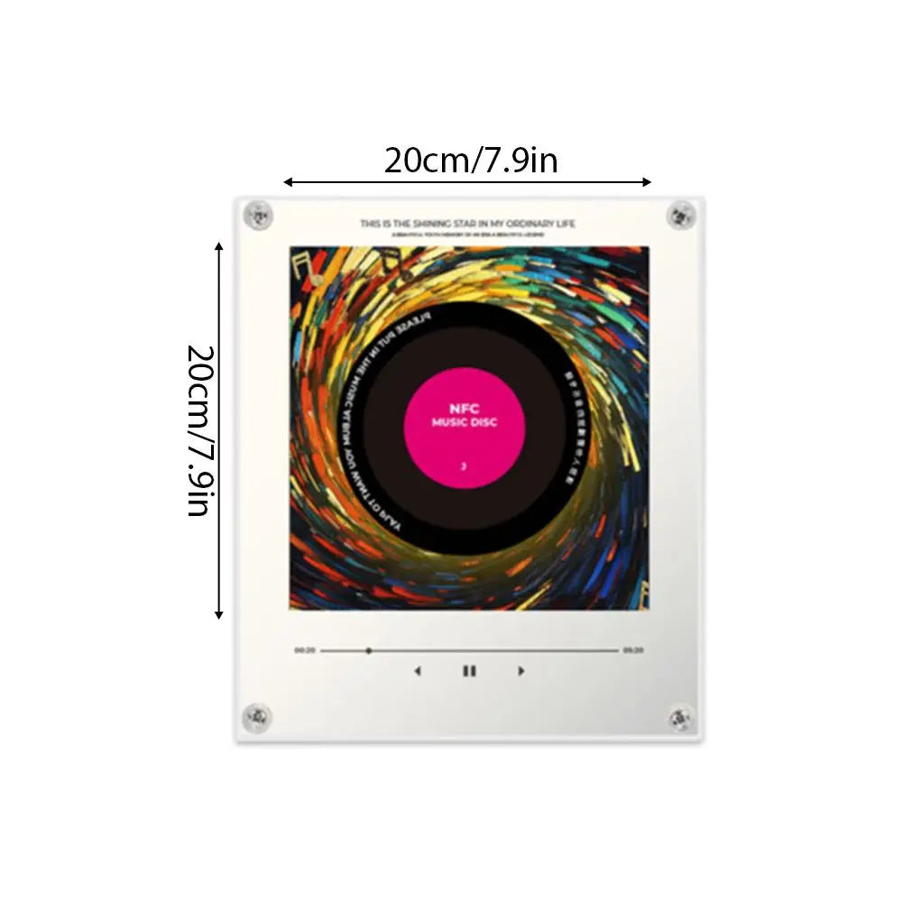 NFC Magnetic Patch Acrylic Song Player With Built-in Speaker - Customizable Artwork, No Phone Needed, Auto-Play