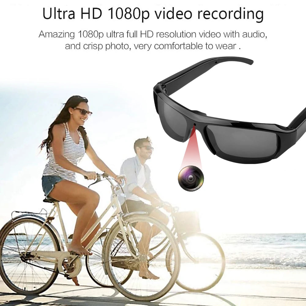HD 1080P Mini Camcorder Glasses Camera For  For Driving Polarized Sunglasses Sports Camera Driving Cycling Video Recorder