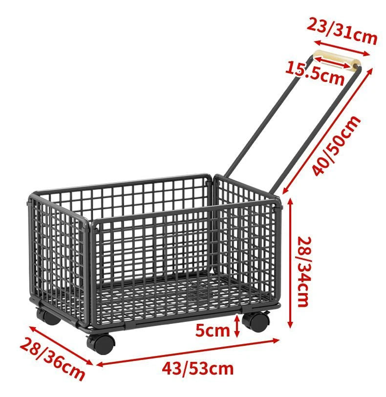 Floor Standing Kitchen Organizer - Single Tier Vegetable Storage Rack with Baskets - Multi-Functional Home Kitchen Shelf