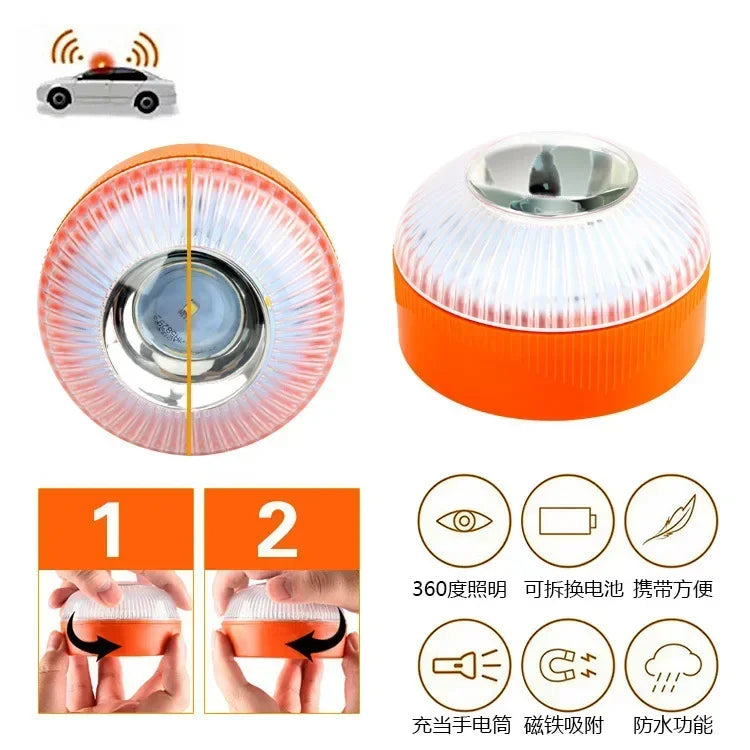 V16 LED Automotive Emergency Light Explosion Proof Flashlight Magnetic Induction Flashlight Safety Accessories