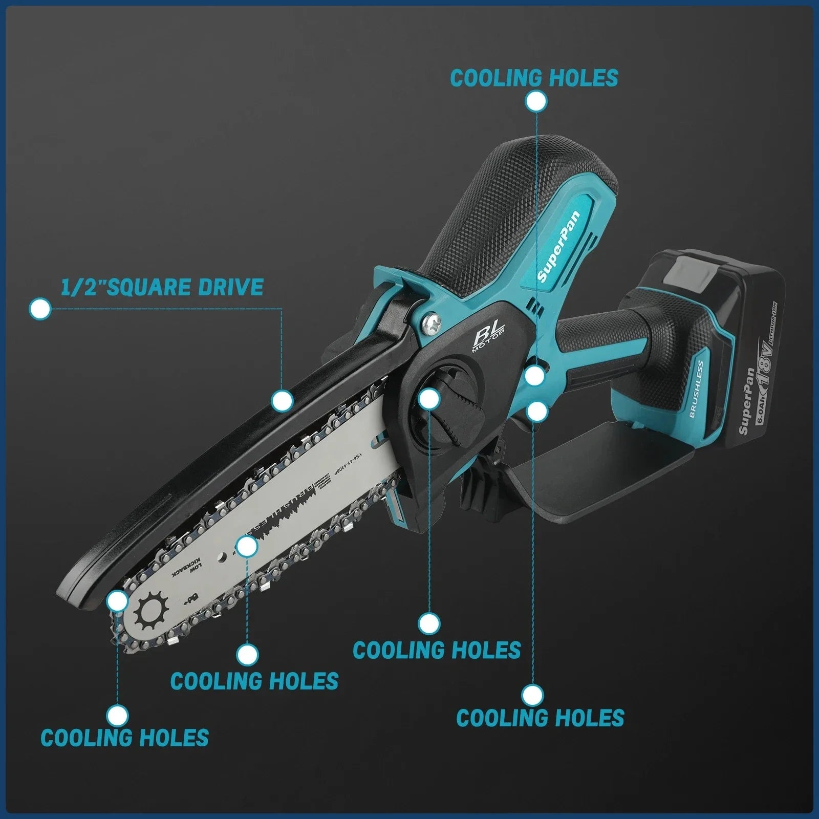 Makita  Chain Saw Electric Saw Handheld Portable Wood Logging Chainsaw Garden Pruning Wood Power Tool