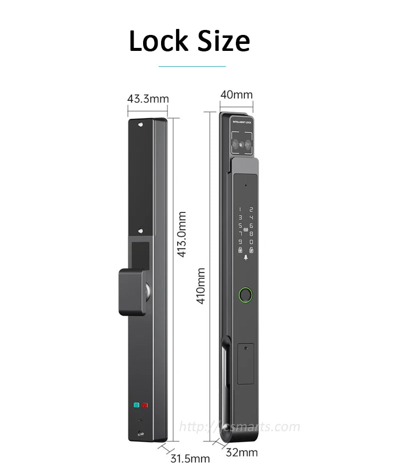 Waterproof 3D Face Recognition smart Door Lock TTlock WiFi Unlock Digital Smart Lock Fingerprint Key Card Nfc Phone Unlock Lock