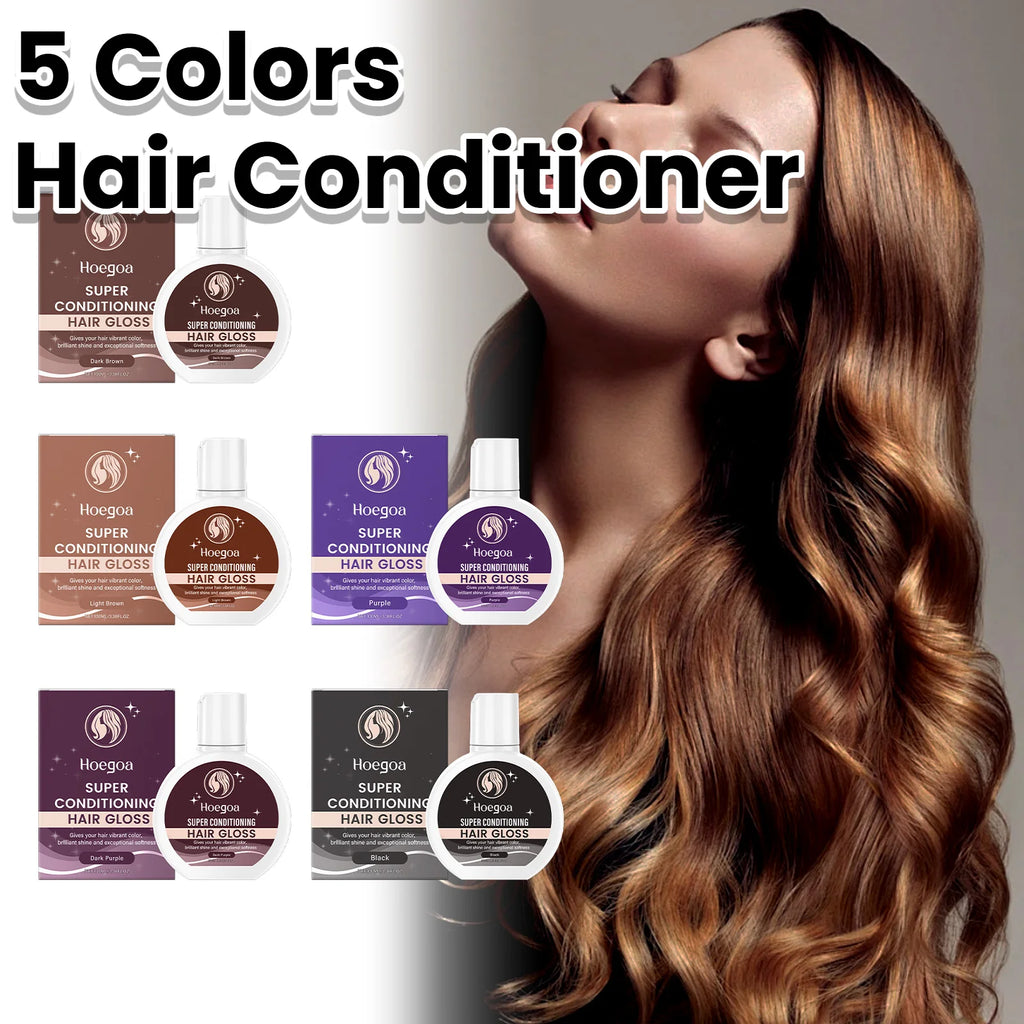 5Colors Super Gloss Hair Conditioner Gloss Rinse Out Semi-Permanent Hair Gloss that Enhances Color and Boosts Shine & Hydration