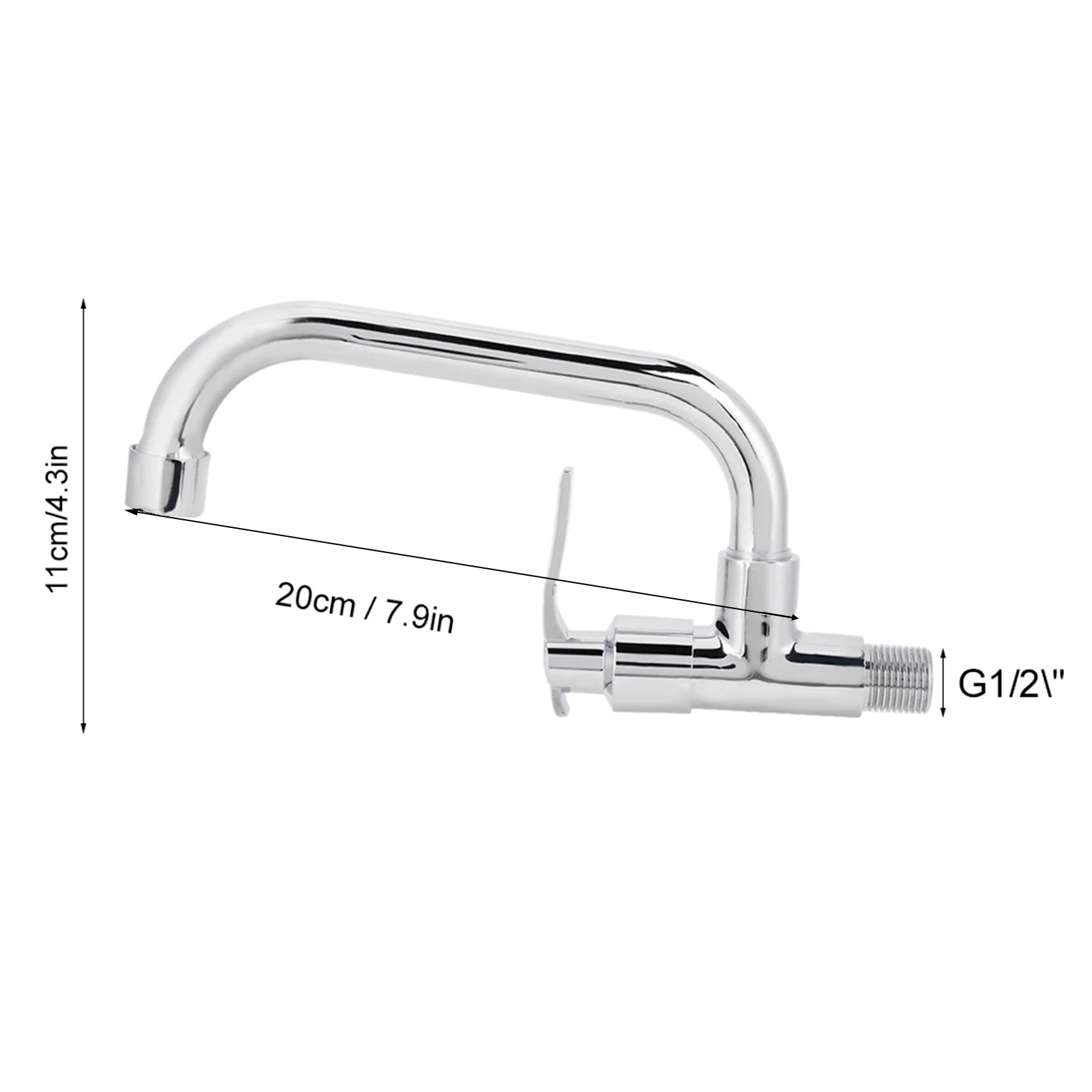 G1/2in Wall Mounted Single Cold Water Tap Sink Water Faucet for Home Kitchen Use  Water Faucet