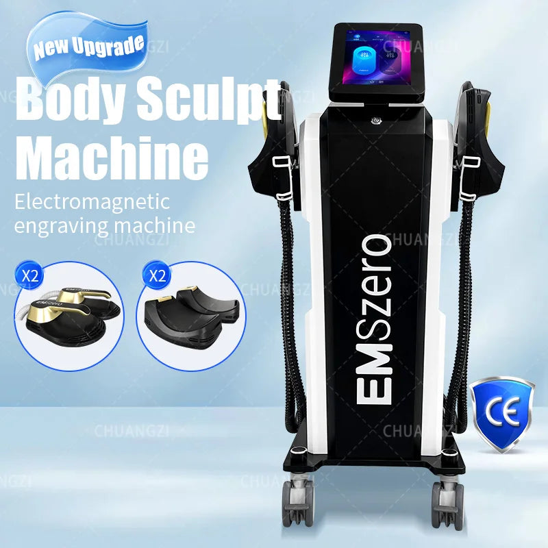 Professional Ems Ultra Pro RF Body Sculpt Shape Zero Myoslim Hiemt Neo Muscle Stimulator 4 Handle Machine for Salon