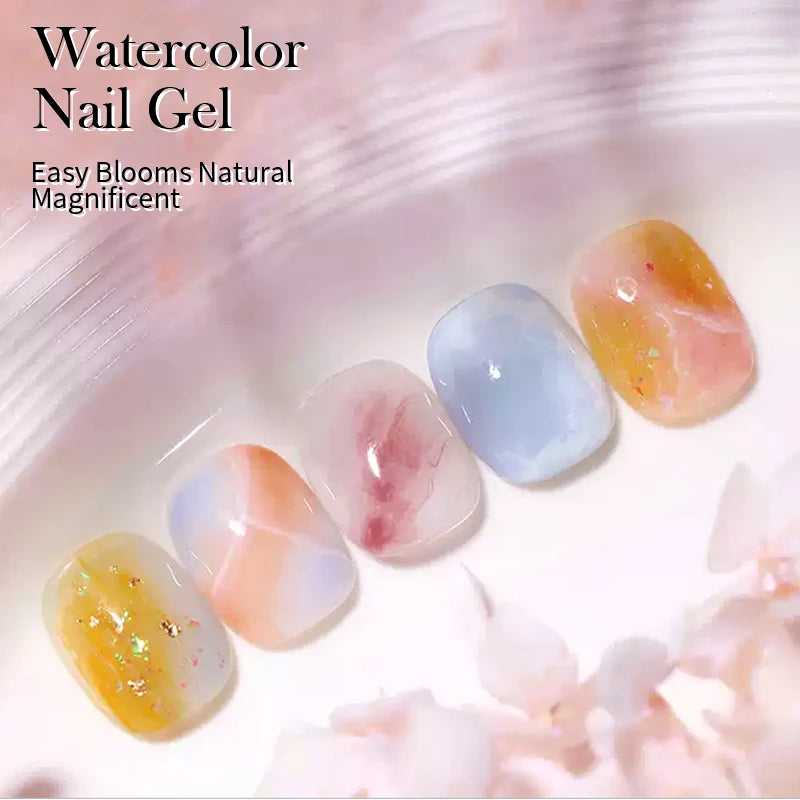 BORN PRETTY 15ml Autumn Nail Blossoming Gel Spreading Effect Watercolor Flower Gel Easy to Apply for Nail Art Manicure Pedicure