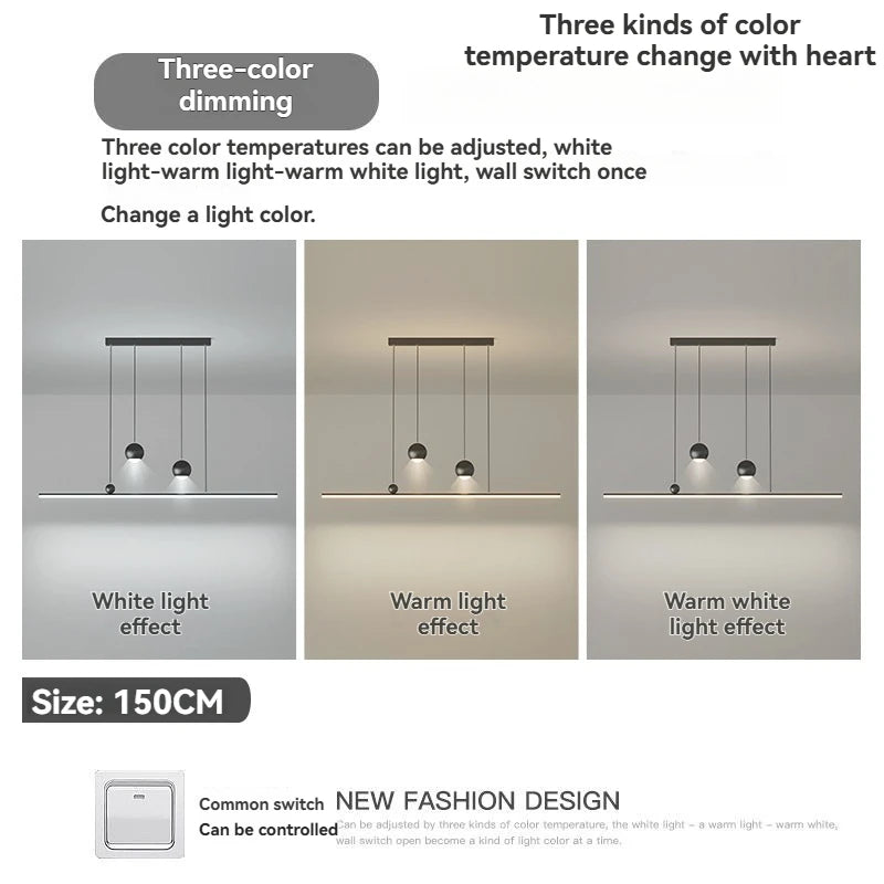 Modern Minimalist Led Pendant Light Minimalist Strip Light Home Decoration Living Room Bedroom Dining Room Light Bar Lighting