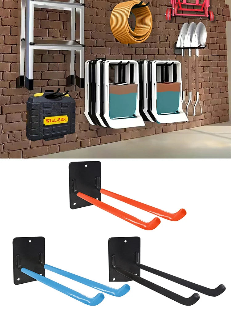 Tool Storage System Hook Wall Holder Garage Storage Multi-Purposes Garden Tool Organizer Shovel Rake Broom Hose Shovel Organizer