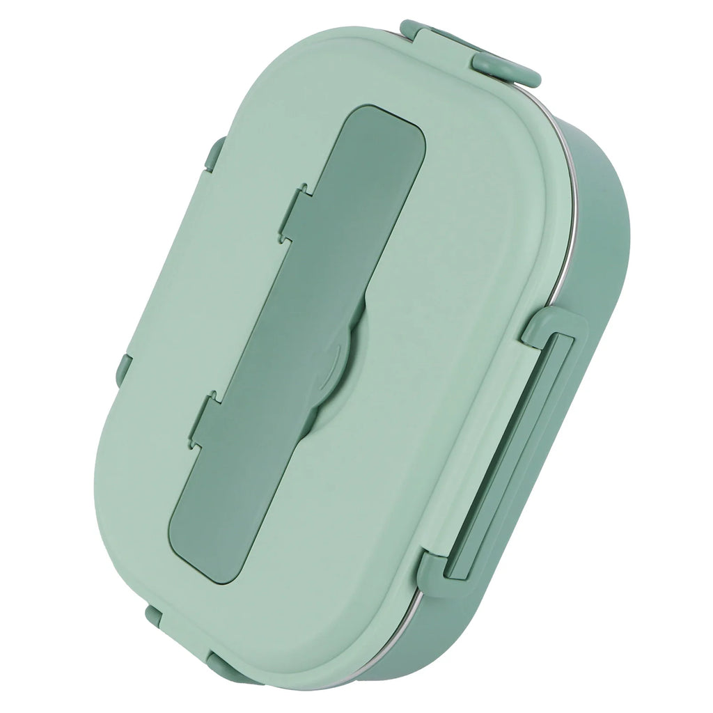 Stainless Steel Lunch Box 4‑Grid Portable Box Food Storage Container for Student Adult Dinnerware Food Storage Container