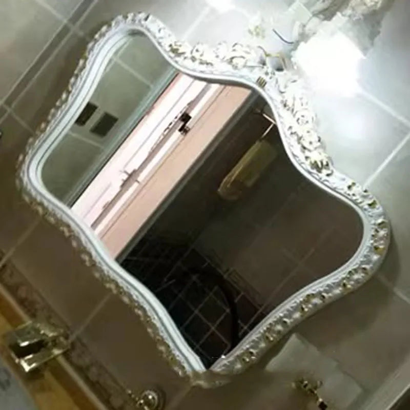 Bathroom Vanity Mirror Wall Unique European Creative Aesthetic Save Space Mirror Modern Simple Espejo Pared House Decoration