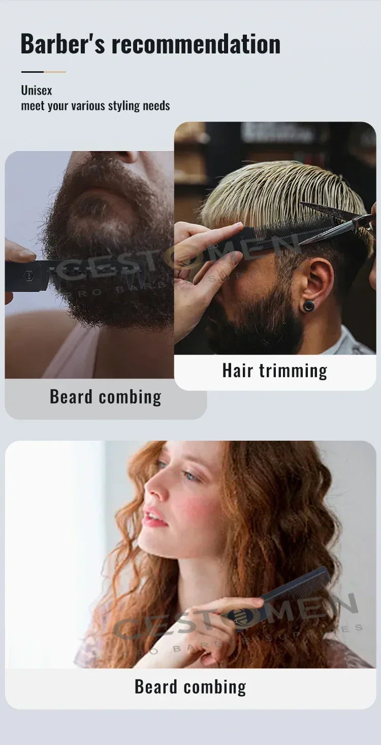 New 1/2/3 in 1 Pocket Folding Combs Plastic Wide Tooth Oil Head Comb Beard Combing Barber Clipper Comb Salon Hair Styling Tools