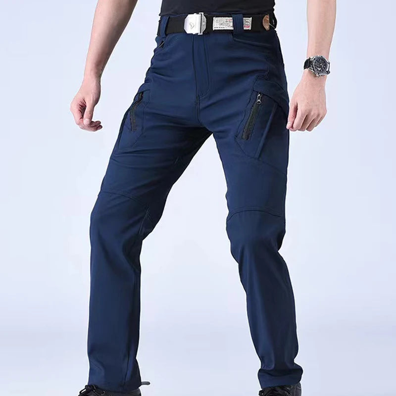 Men Spring Autumn Fishing Climbing Trekking Softshell Elastic Hiking City Cargo Pants Hunting Camping Tatical Military Trousers
