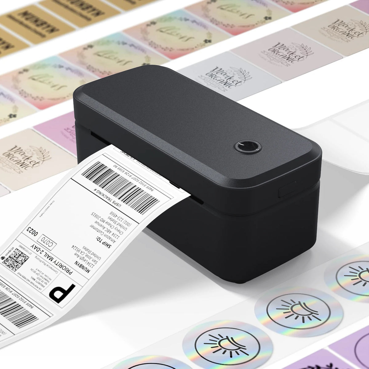 4inch 110mm Marklife X4 Bluetooth Thermal Label Printer Wireless Shipping Express Maker Compatible with iPhone Android Windows