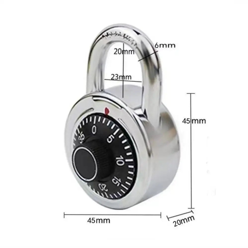 NEW High Security Dia Lock Stainless Steel Round Keyless Padlock Waterproof Digit Combination Lock Lock
