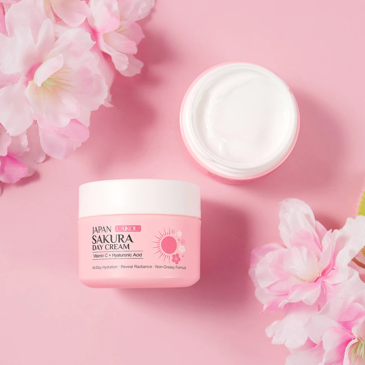 LAIKOU Japan Sakura Day & Night Cream Set 30g*2 Day Hydrating Night Repair Radiant Skin Care Kit