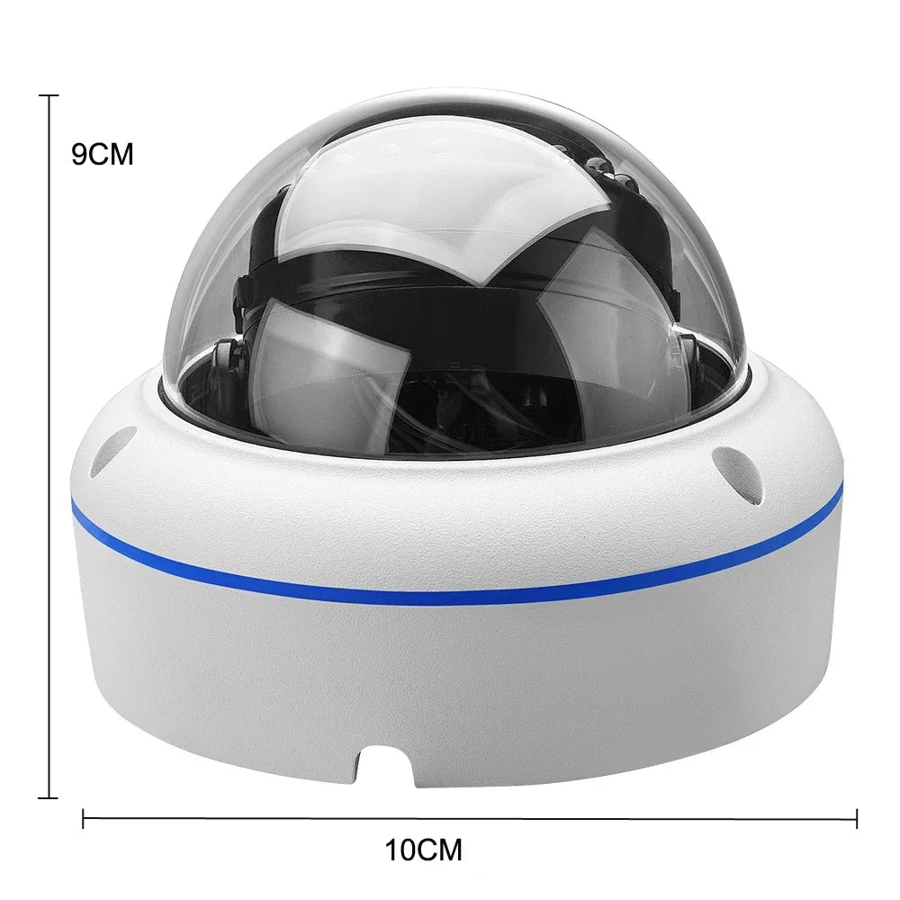 4K 8MP Ultra HD IP Camera Vandal-proof Waterproof Outdoor Dome Camera Nightvision nternal Audio Remote Access Xmeye Cloud H.265