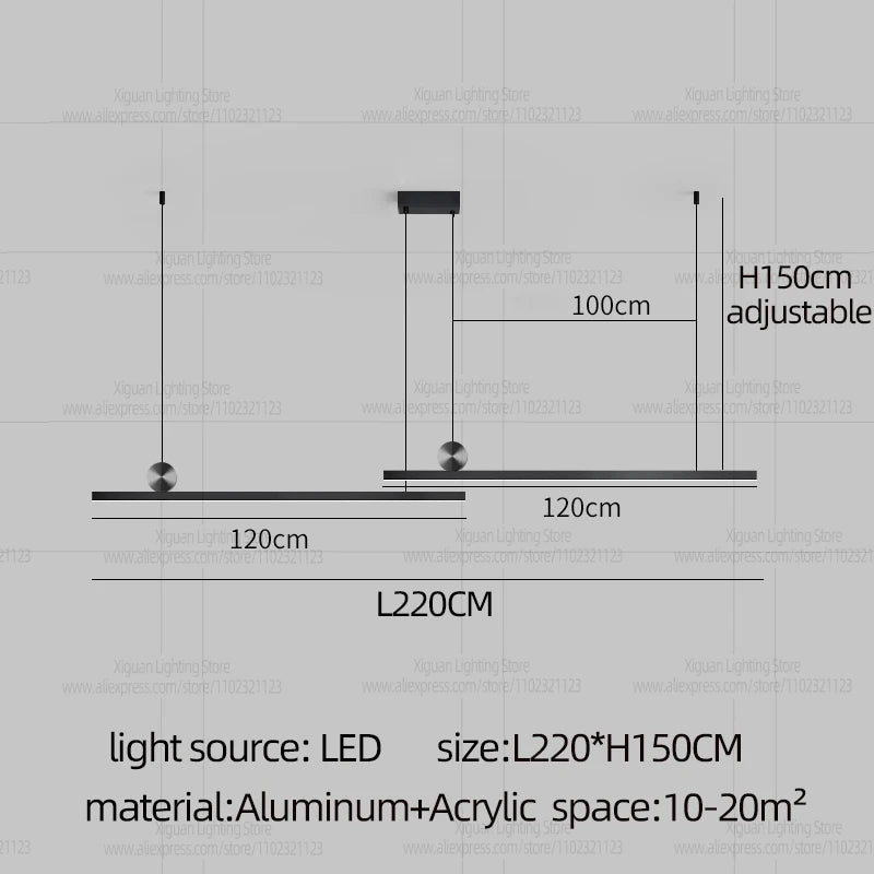 LED Restaurant Chandelier Modern Minimalist Kitchen Ceiling Light Dining Table Pendent Lamp Bar Pendant Light Indoor Lighting