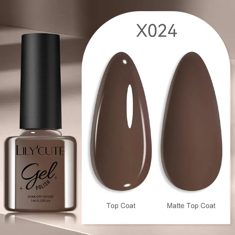 LILYCUTE 7ml Gold Coffee Cat Magnetic Gel Nail Polish Autumn Winter Nails Ultra Shine Moonlight Semi Permanent UV Gel Soak Off
