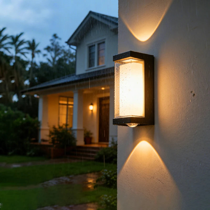 Waterproof Outdoor Indoor Wall Lamp LED Warm Light 12W AC85-265V IP65 Wall Sconce Lighting For Porch Courtyard Garden Decor