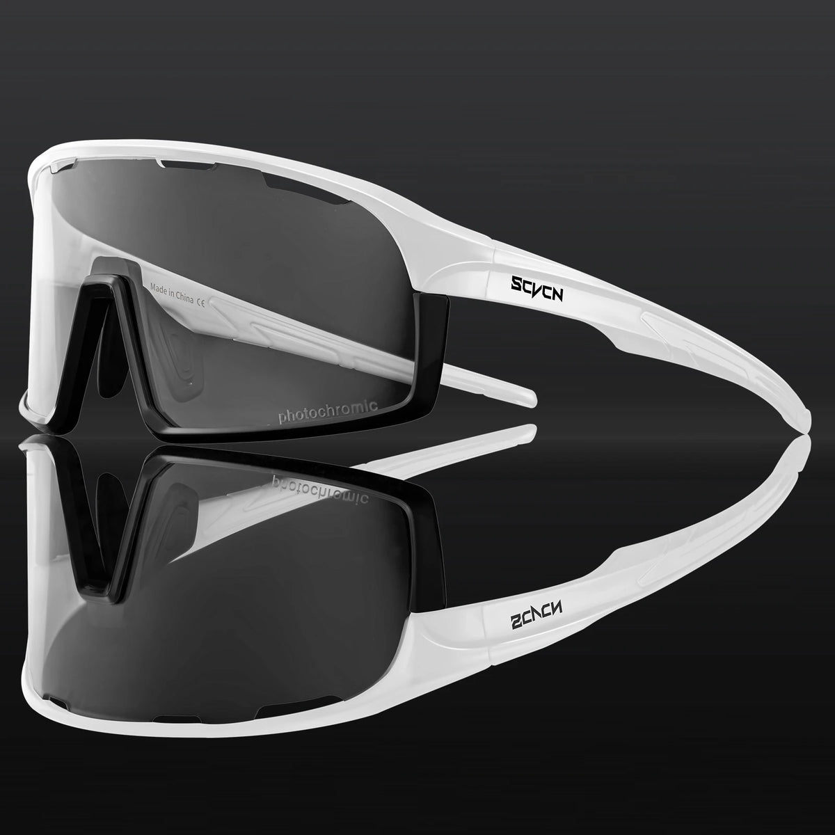 SCVCN Photochromic Cycling Sunglasses Cycling Glasses UV400 Bicycle Eyewear Sports MTB Outdoor Bike Goggles Sunglasses Eyepieces