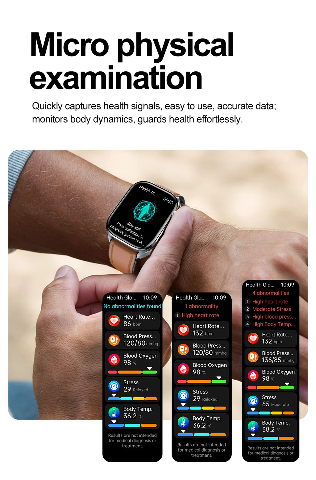 2026 New AI-Diagnosis Care Smartwatch Accurate ECG Uric Acid Lipids Blood Pressure Body Fat IP68 Waterproof Fitness Smartwatch