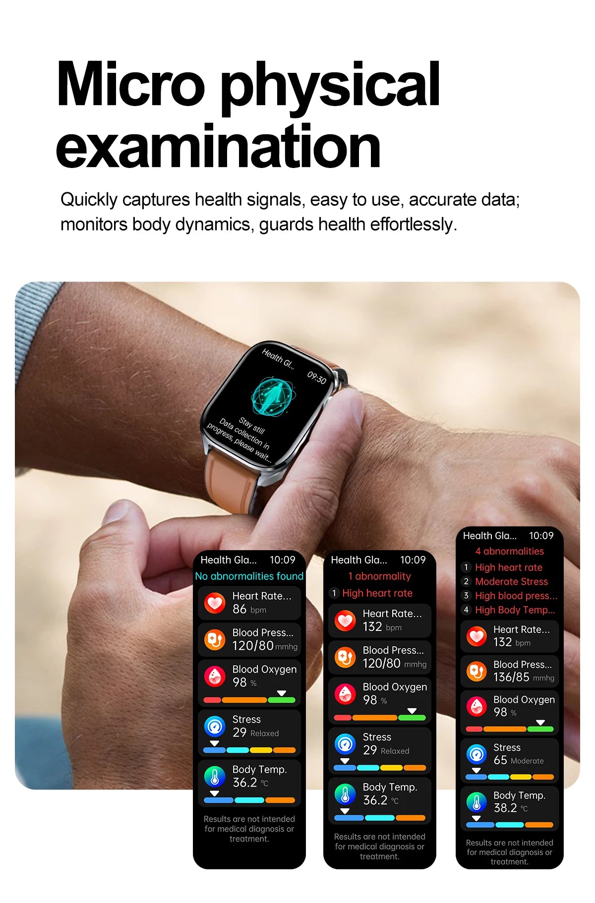 2026 New AI-Diagnosis Care Smartwatch Accurate ECG Uric Acid Lipids Blood Pressure Body Fat IP68 Waterproof Fitness Smartwatch