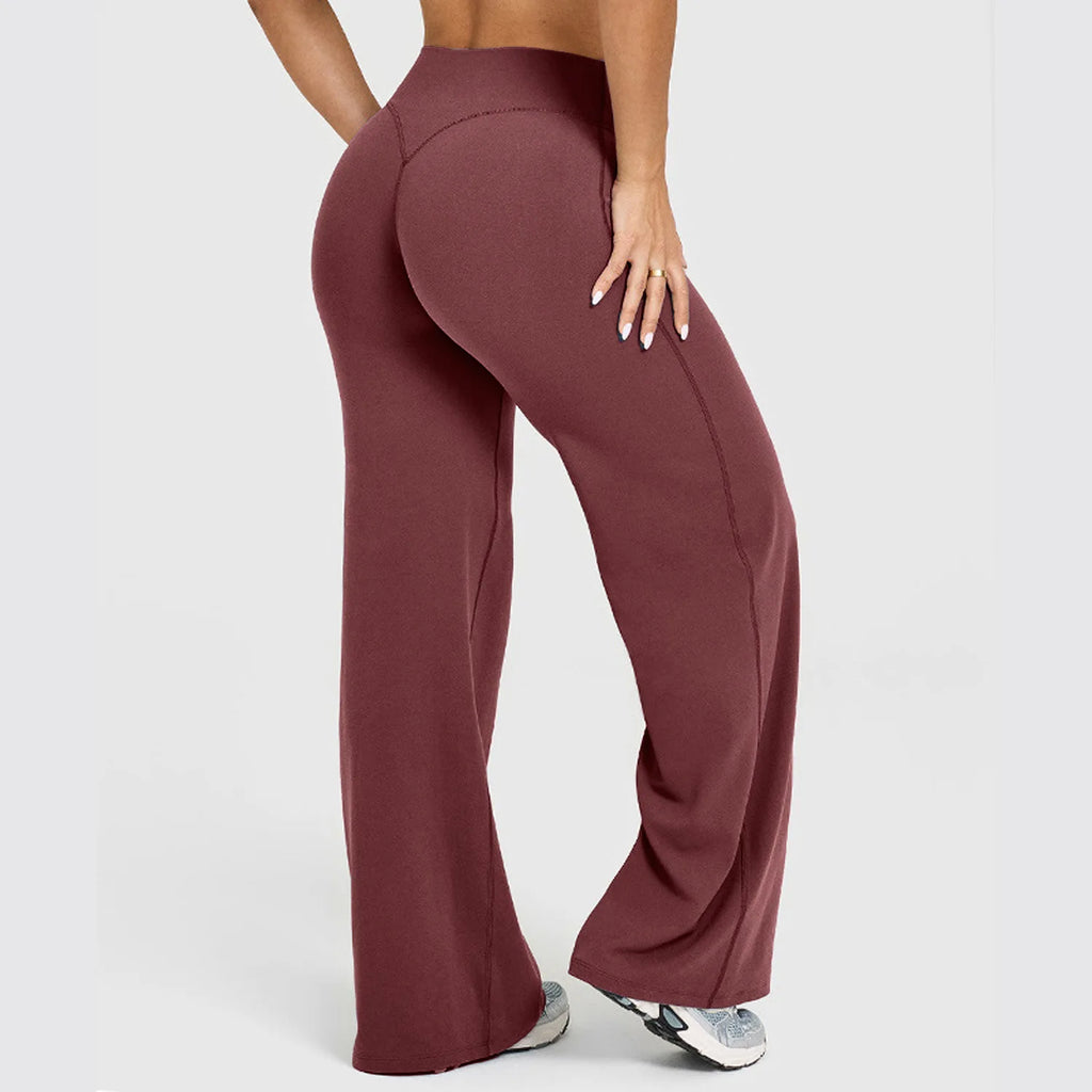 GYM Naked Feel Pilates Running Sport Trousers Straight-Leg Pants Ultra Soft Butter Fabric Women's Mid-Waist Yoga Pants