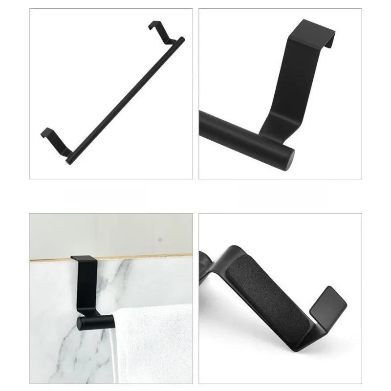 Bar Bathroom Kitchen Hanging Holder Home Storage Kitchen Tools Towel Rack Over Door Cabinet Shelf Rack Stainless Steel New