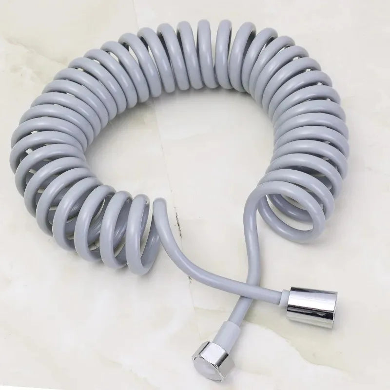 2/3/5 Meters Spring Shower Hose Plastic Telephone Line Shower Hose Water Pipe Tube for Bedroom Personal Cleaning and Pet Bathing
