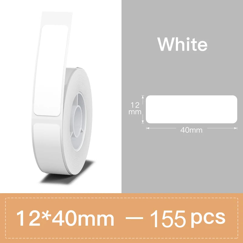 Niimbot Transparents Clear Pure White Thermal Label Sticker Paper Roll Self-Adhesive Barcode Price Name Printing for D11 D110