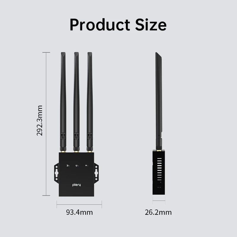 Plery 1200Mbps 4G LTE Cat6 Router 2.4+5.8GHz WiFi5 Wireless 5*Gigabit Ports VPN Support Nano SIM/eSIM Card 4G Routers EU Plug
