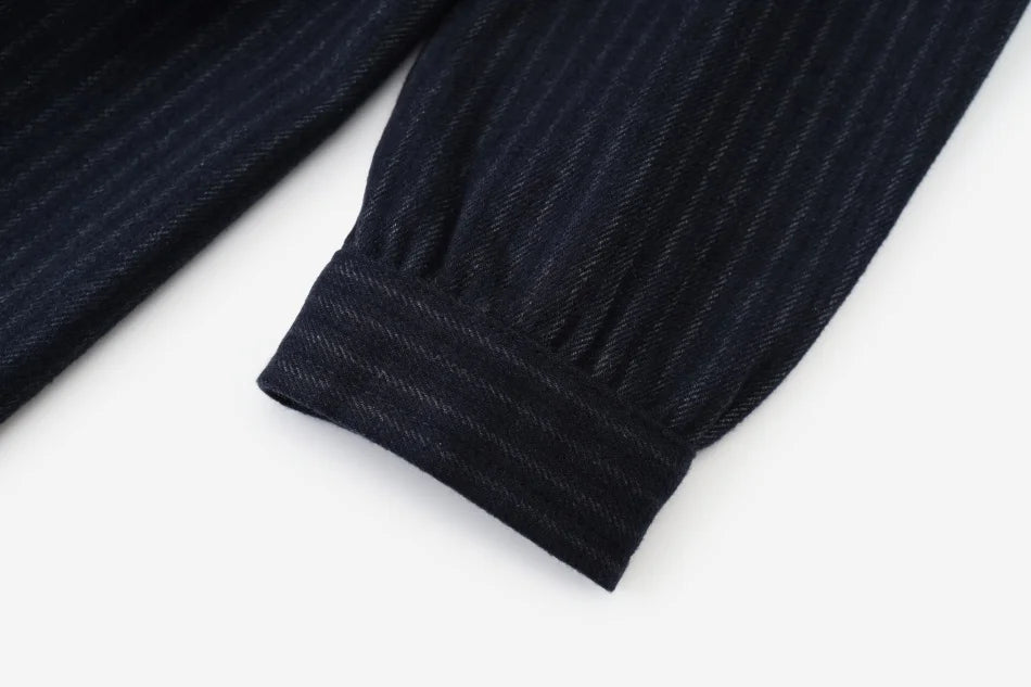 (Ship out in 1 day) AS AW26 ISRAEL Pinstripe Windsor Collection with knitting children clothes shirt