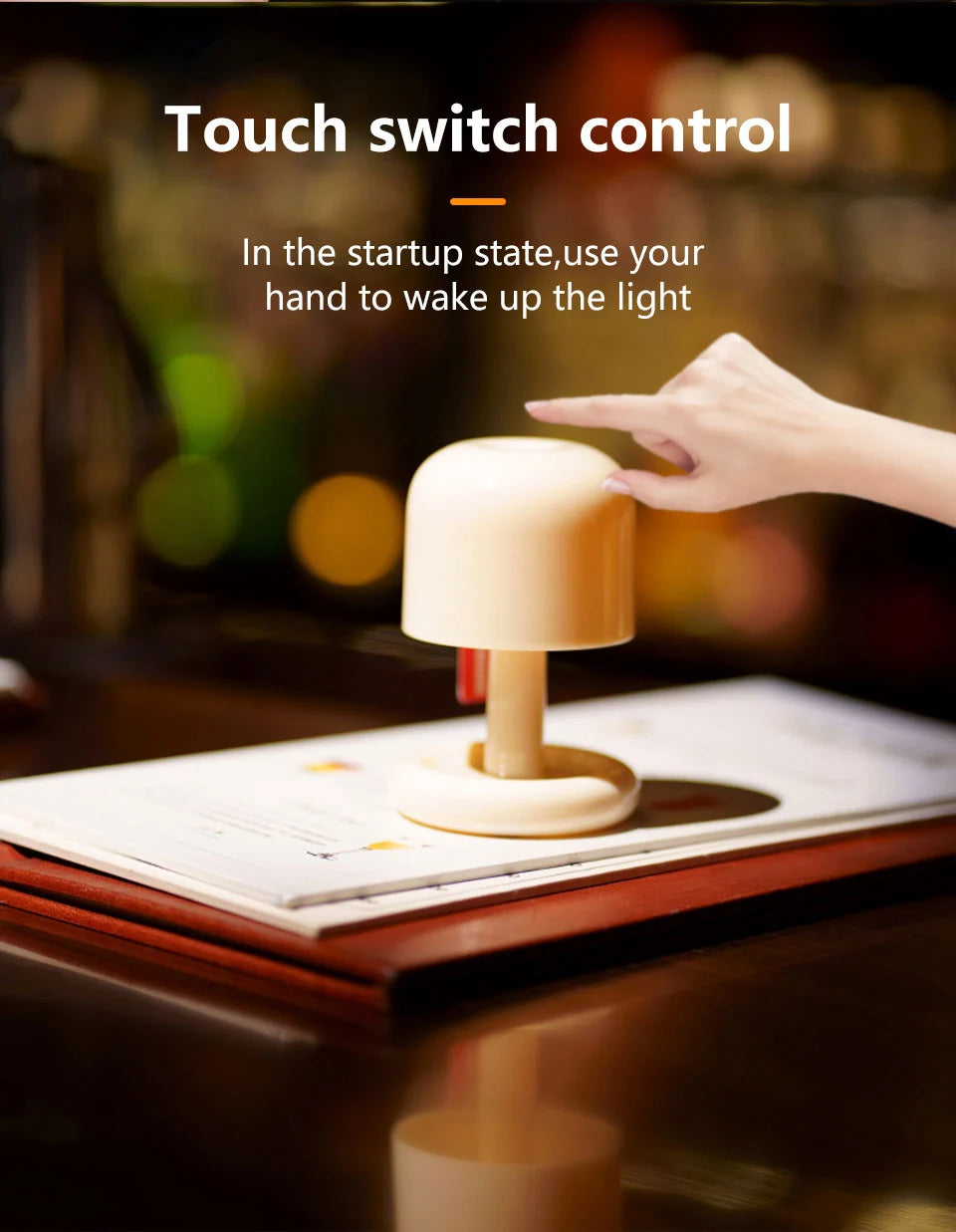 USB Rechargeable LED Table Lamp Mini Sunset Night Light Mushroom Lamp Desk Bedroom Bedside Lamps Bar Room Decoration Mood Light