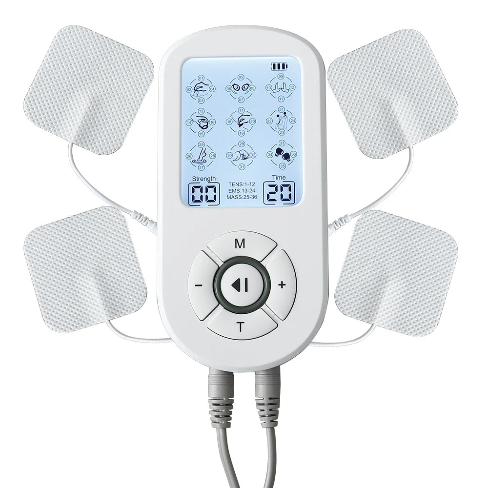 Professional 36 Modes TENS Pulse Rechargeable Machine EMS Muscle Stimulator Back Waist Body Massage Relax Electrostimulator Use