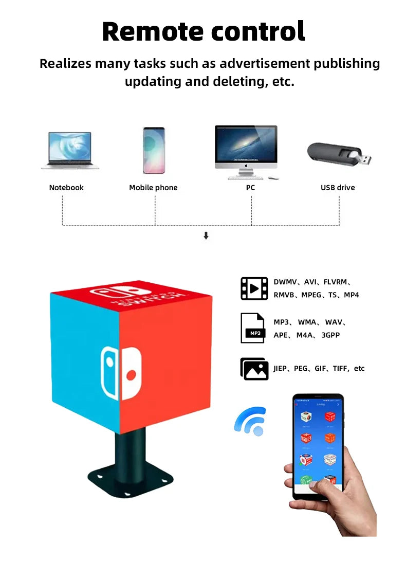 Customized  LED Magic Square Display Advertising Cube  LED Screen Unique LED Display Screen