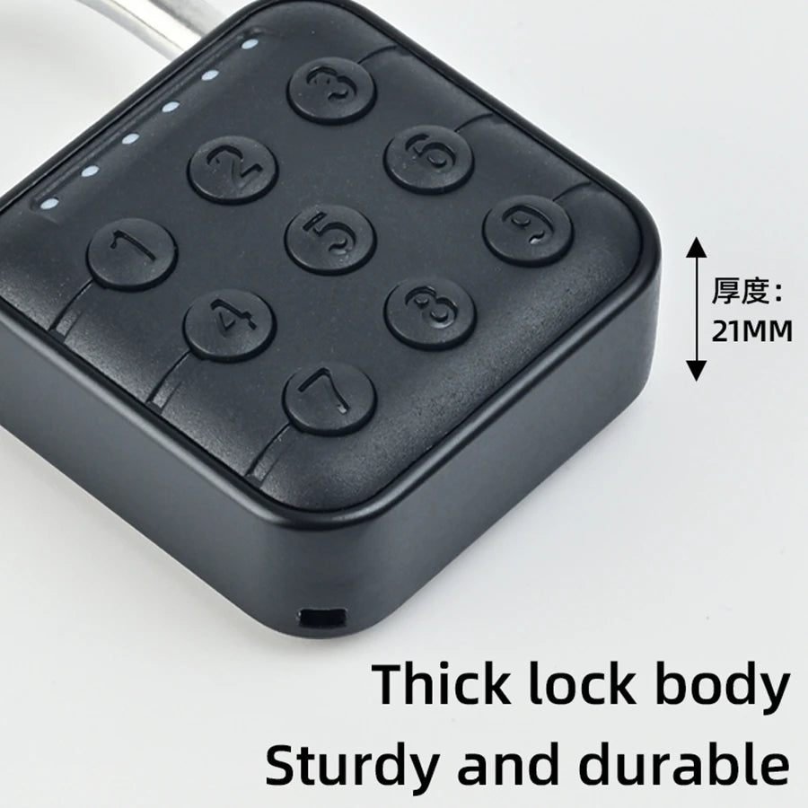 EGFirtor Tuya Smart Home Biometric Digital Padlock IP67 Waterproof Smart Door Lock Cabinet Lock Gym Wardrobe Door Password Lock
