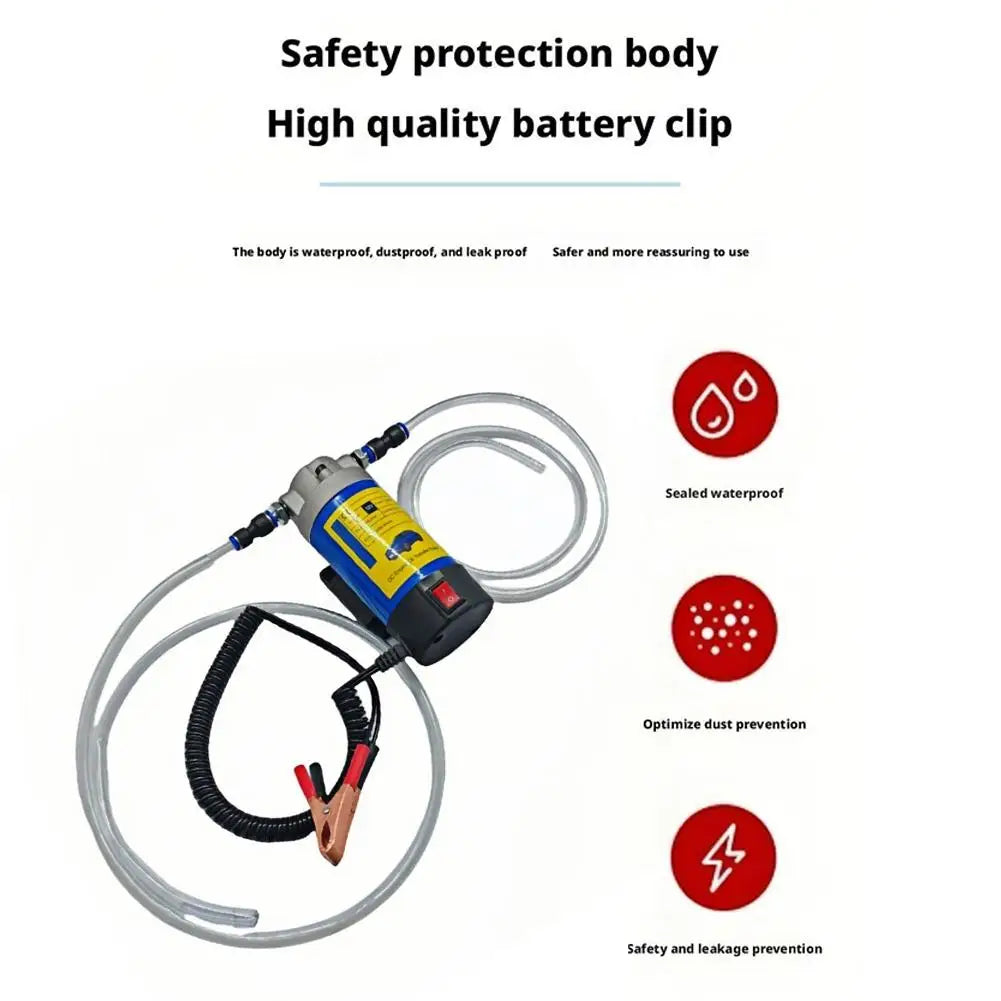 12V/24V Electric Scavenge Suction Transfer Change Pump Oil Transfer Pump 1-4L/min Motor Oil Diesel Extractor Pump For Car Boats