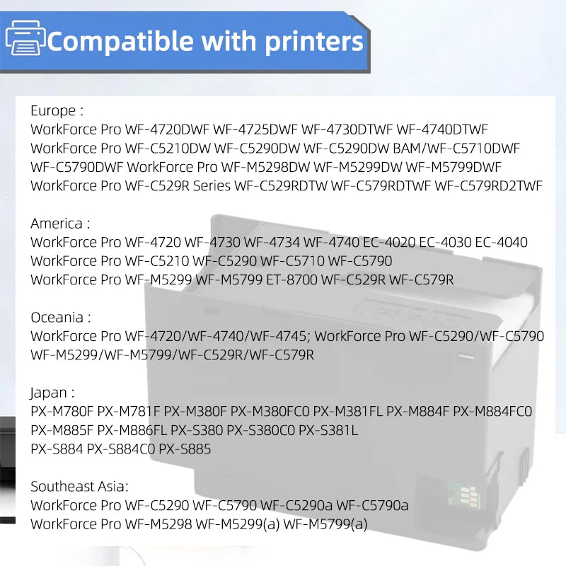 T6715 T6716 Ink Maintenance Box For Epson Workforce Pro WF-3820 WF-4820 EC-4020 WF-4830 WF-4720 WF-4834 WF-4734 WF-4730 WF-4740