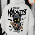 Men's Casual Street Hooded Sweatshirt with Hand-drawn Cartoon Portrait and Letter Pattern Print. Fall/Winter Hooded Shirt.